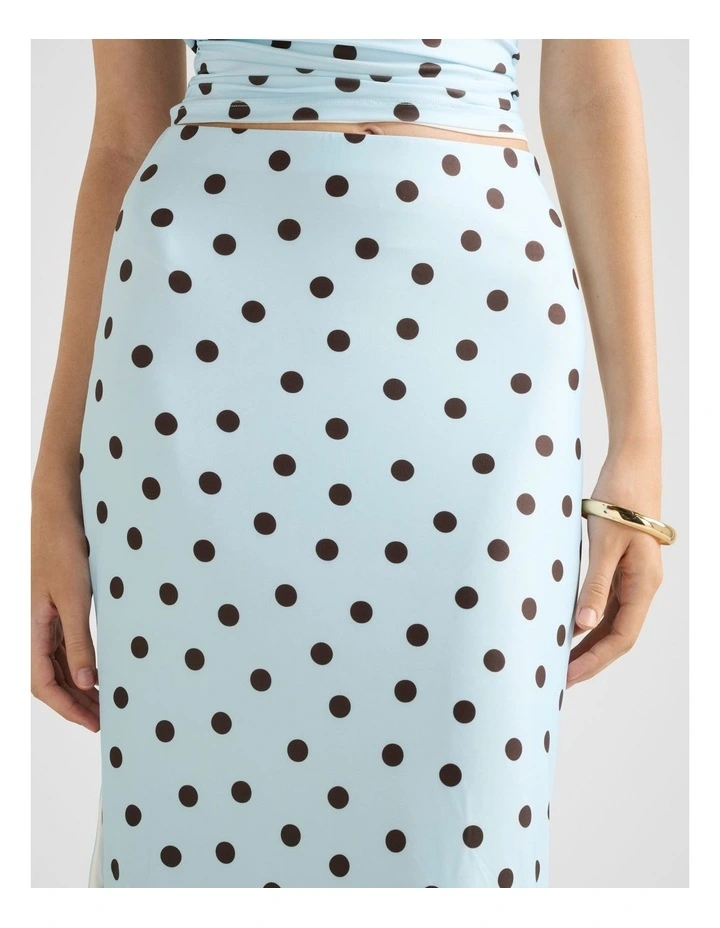 Bowie Jersey Maxi Skirt in Blue image 4