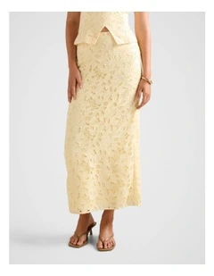 Andie Lace Maxi Skirt in Yellow