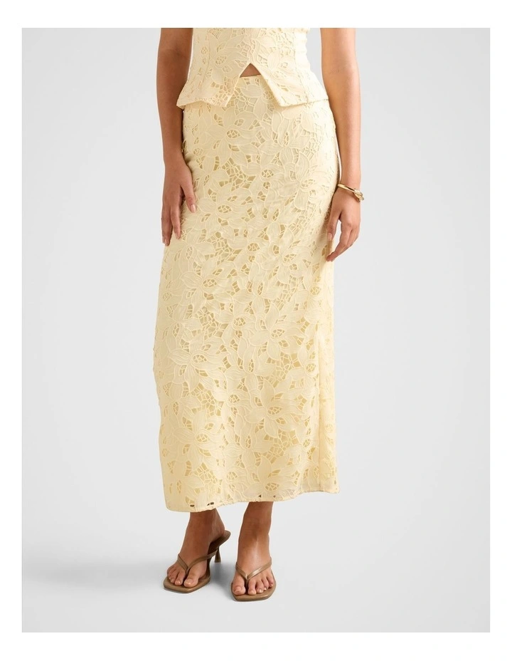 Andie Lace Maxi Skirt in Yellow image 1