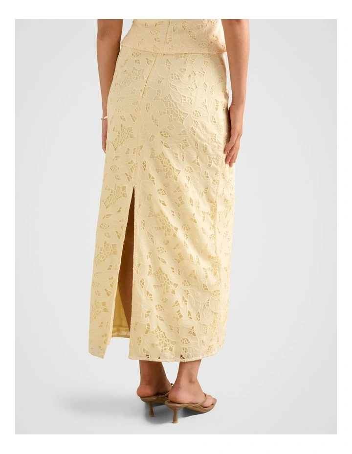 Andie Lace Maxi Skirt in Yellow image 2