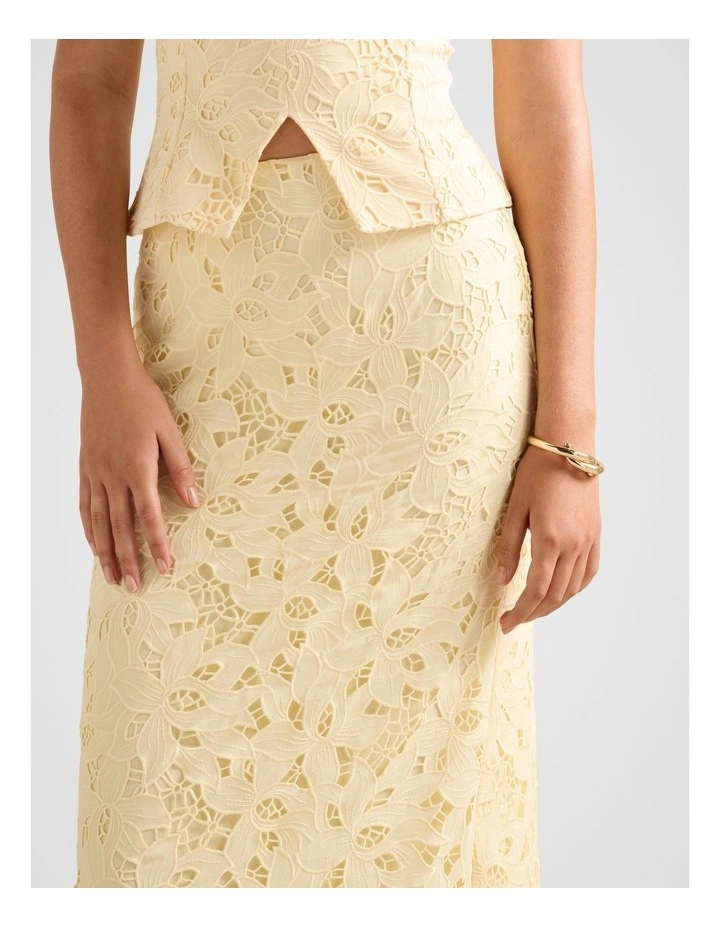 Andie Lace Maxi Skirt in Yellow image 4