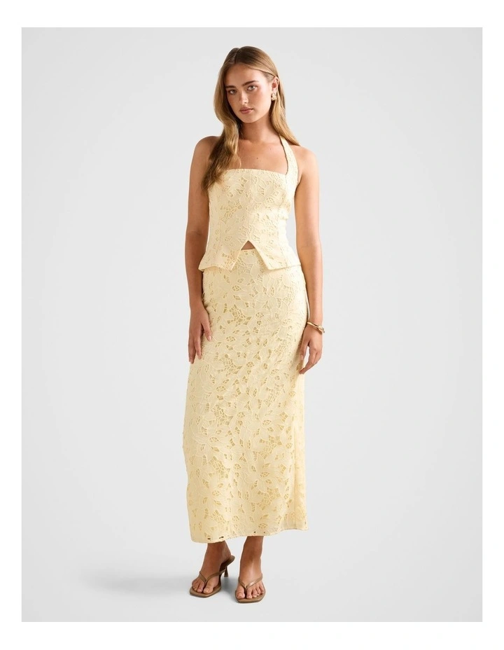 Andie Lace Maxi Skirt in Yellow image 5