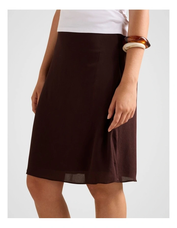 Vivi Mini Skirt in Chocolate image 3