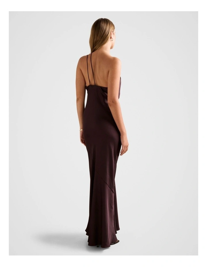 Violetta Cowl Neck Maxi Dress in Brown image 2