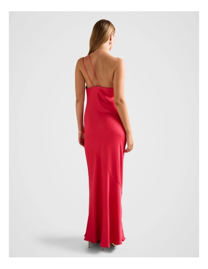 Violetta Cowl Neck Maxi Dress in Red image 2