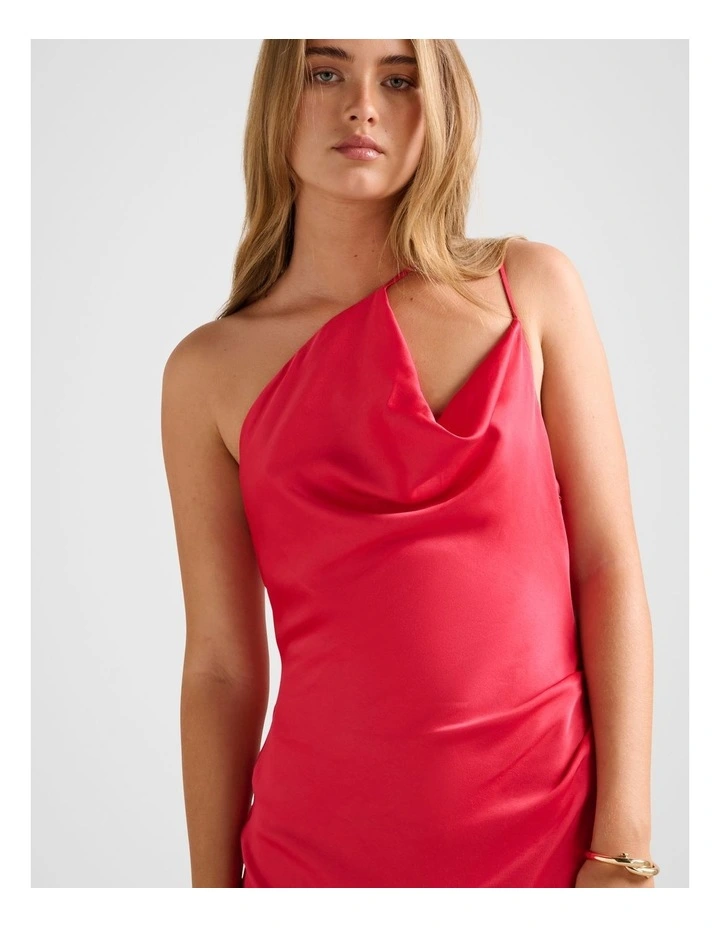 Violetta Cowl Neck Maxi Dress in Red image 4