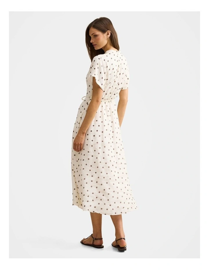 Jemma Shirt Midi Dress in Cream image 2