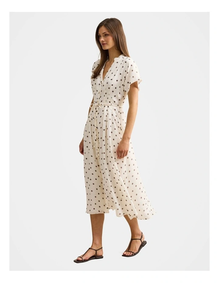 Jemma Shirt Midi Dress in Cream image 3