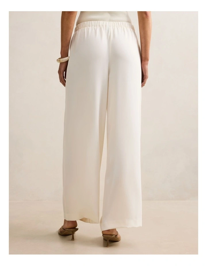Evelyn Elastic Wide Leg Pants in Cream image 2