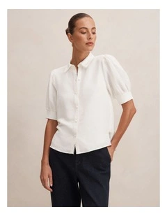 Finley Trim Detail Blouse in White