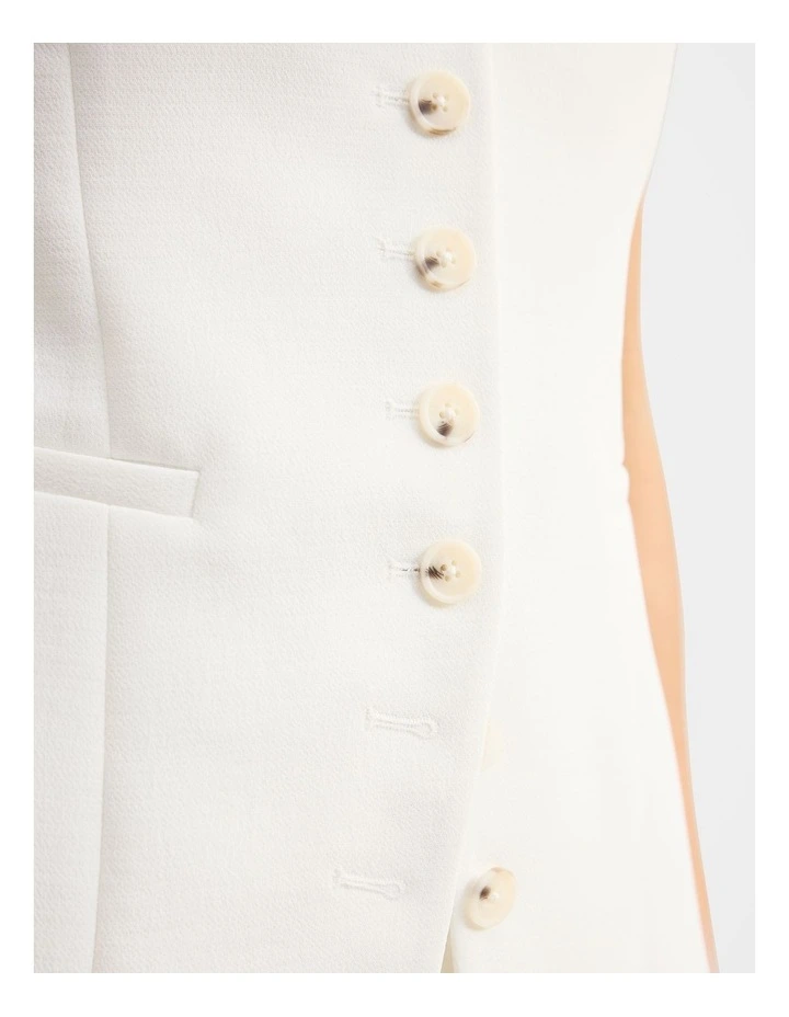 Ayla Contrast Waistcoat in White image 4
