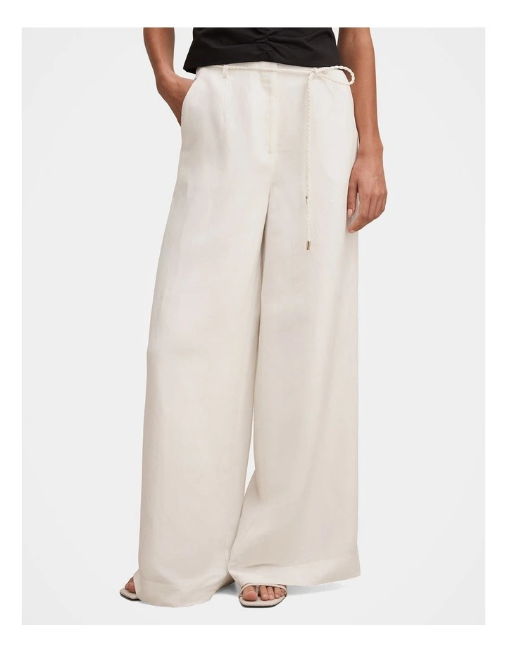 Myla Wide Leg Pants in White image 1