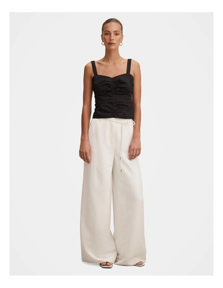 Myla Wide Leg Pants in White image 4