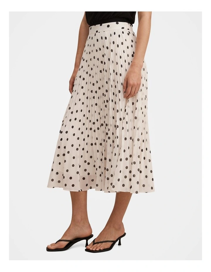 Aurora Pleated Skirt in White image 3