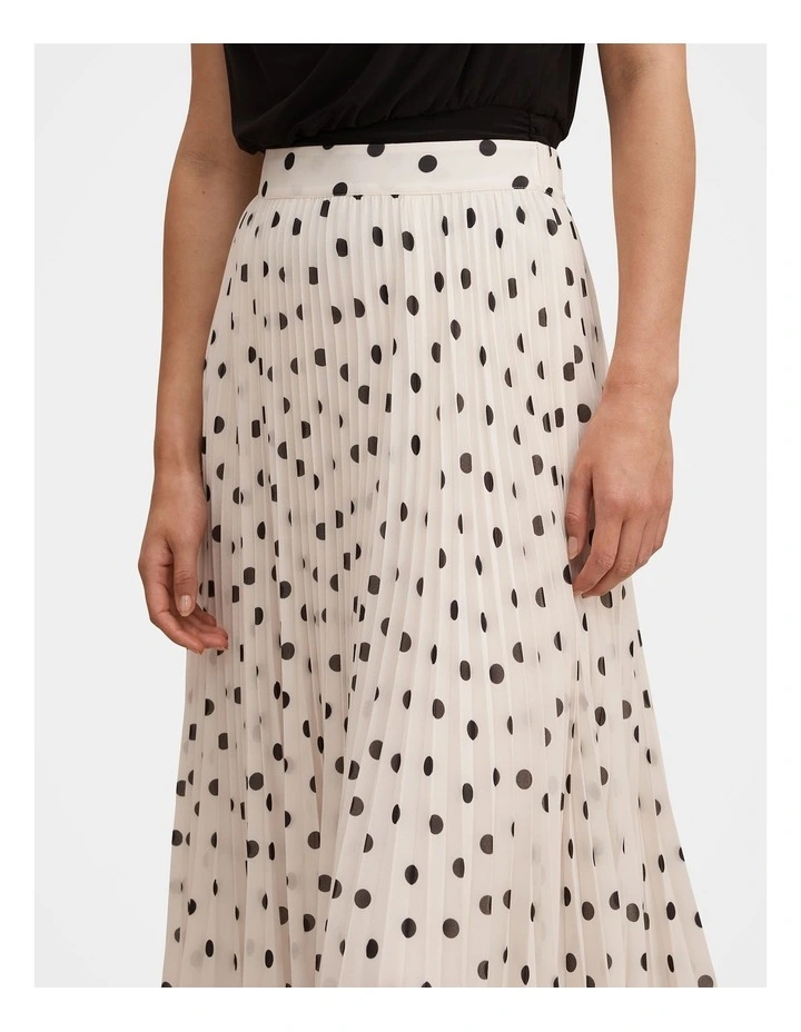 Aurora Pleated Skirt in White image 4