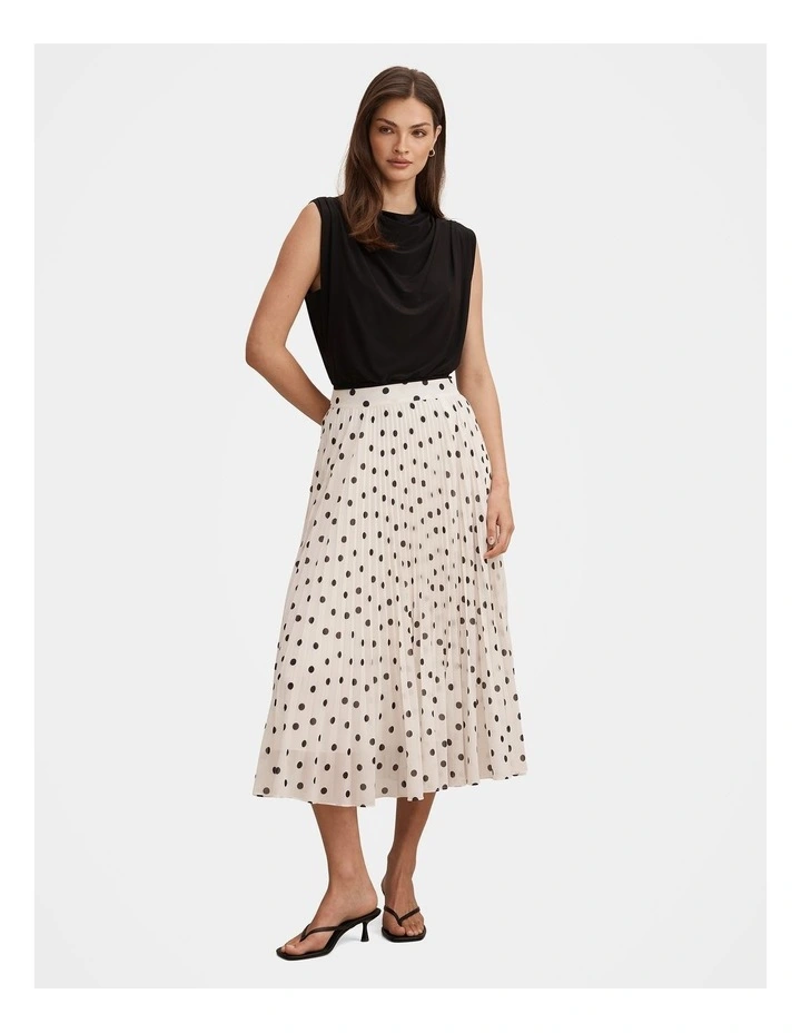 Aurora Pleated Skirt in White image 5