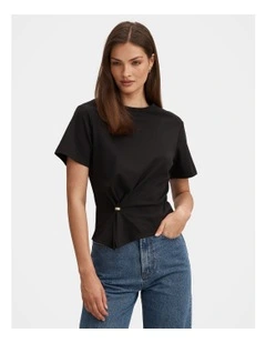 Lani Hardware Detail T-shirt in Black