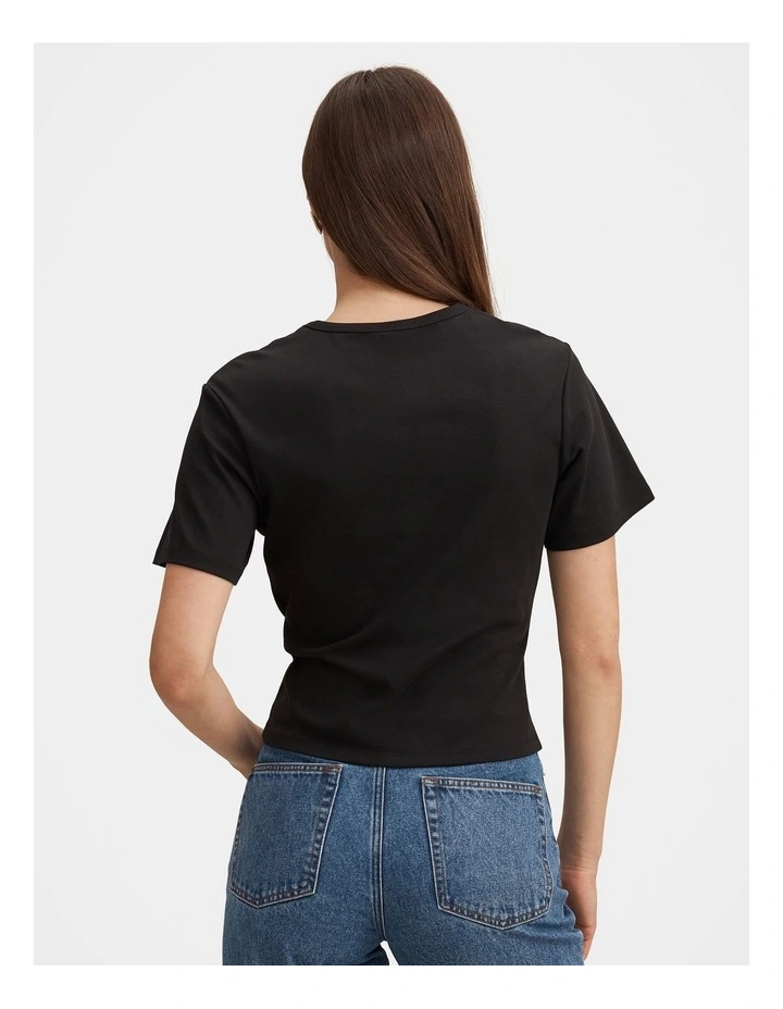 Lani Hardware Detail T-shirt in Black image 2