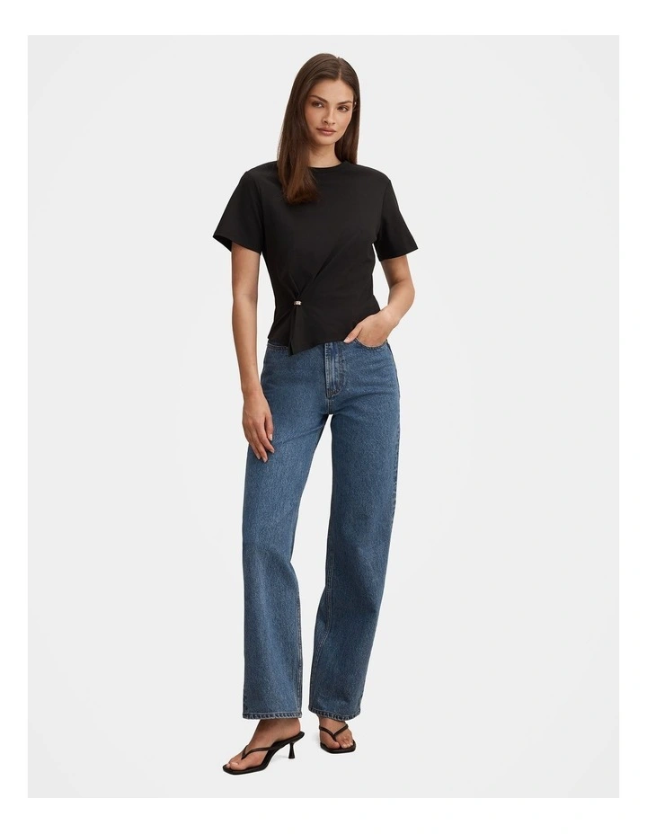 Lani Hardware Detail T-shirt in Black image 5