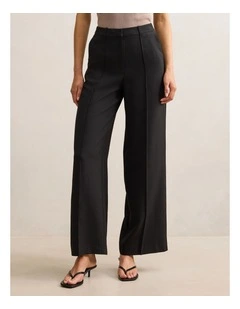 Penelope Pintuck Straight Leg Pants in Black