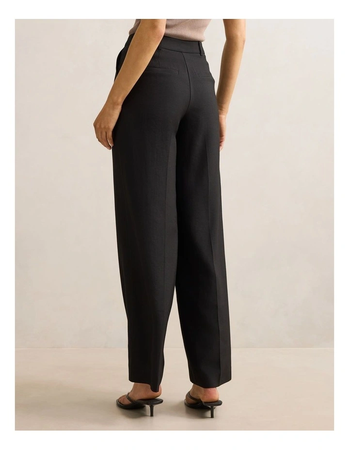 Penelope Pintuck Straight Leg Pants in Black image 2