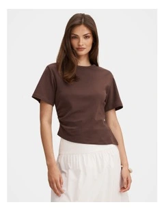 Saskia Boxy T-shirt in Chocolate