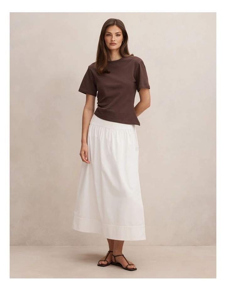 Saskia Boxy T-shirt in Chocolate image 5
