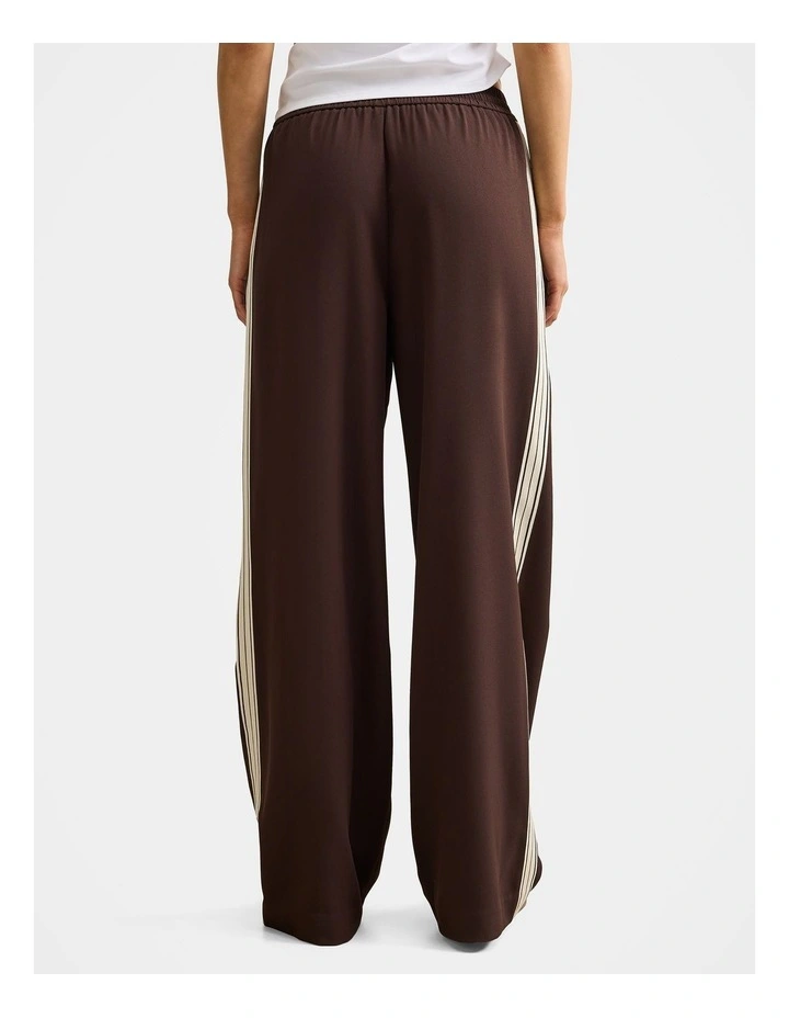 Aleyna Side Striped Wide Leg Pants in Brown image 2