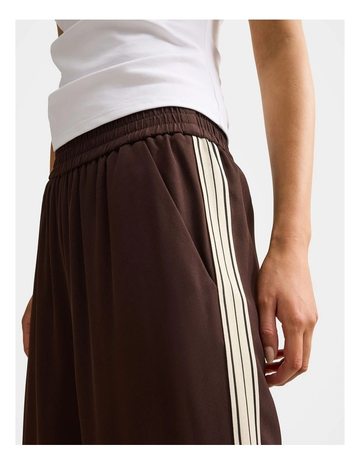 Aleyna Side Striped Wide Leg Pants in Brown image 4