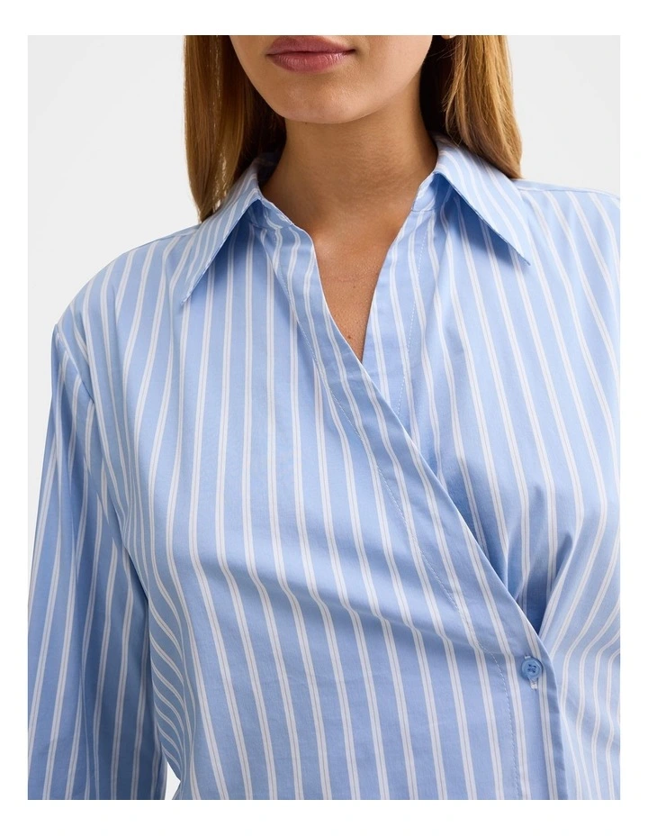 Tina Tie Back Shirt in Blue image 4