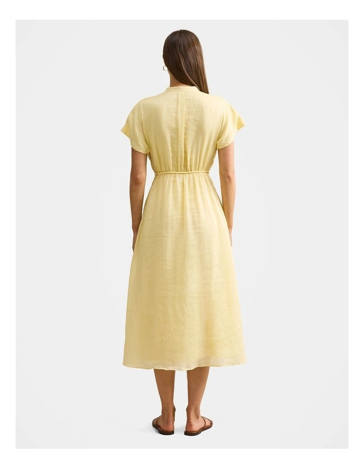 Jemma Shirt Midi Dress in Yellow image 2