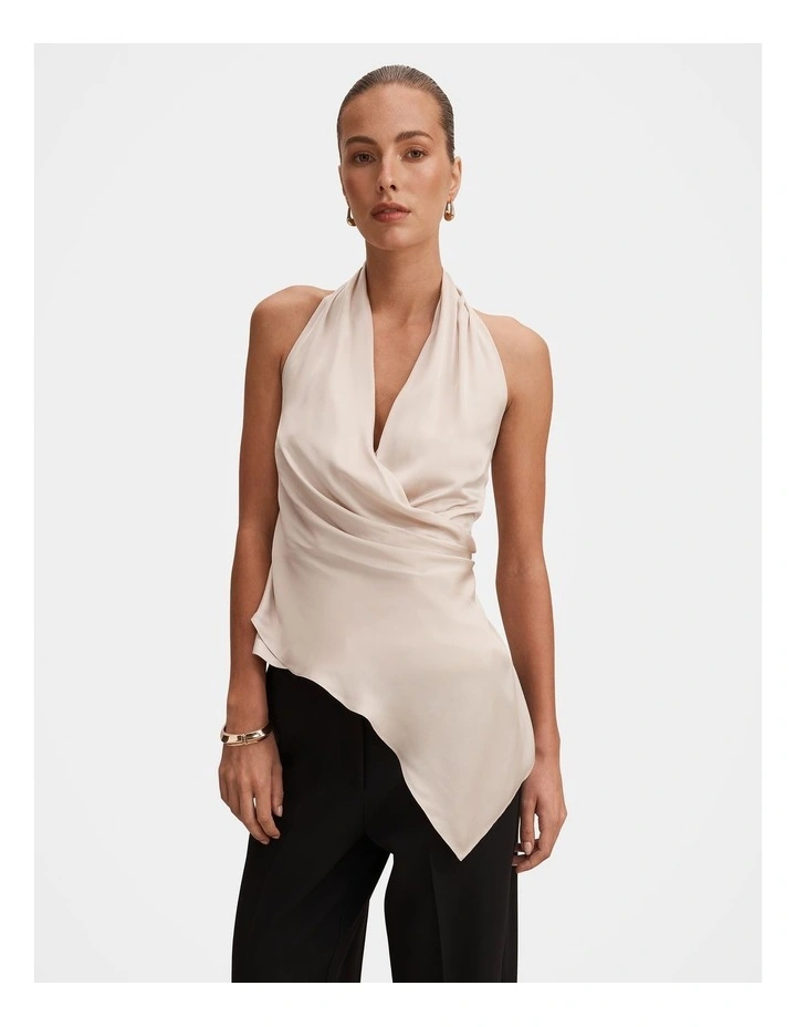 Isabella Drape Detail Top in Gold image 1