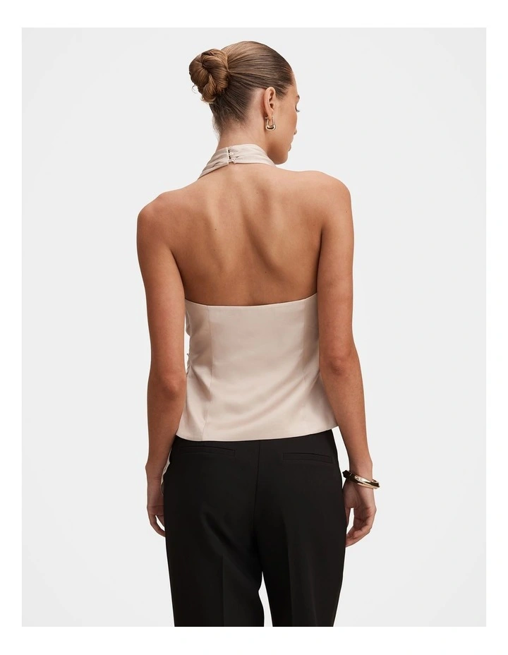 Isabella Drape Detail Top in Gold image 2