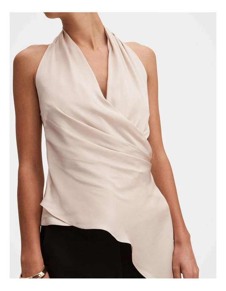 Isabella Drape Detail Top in Gold image 4