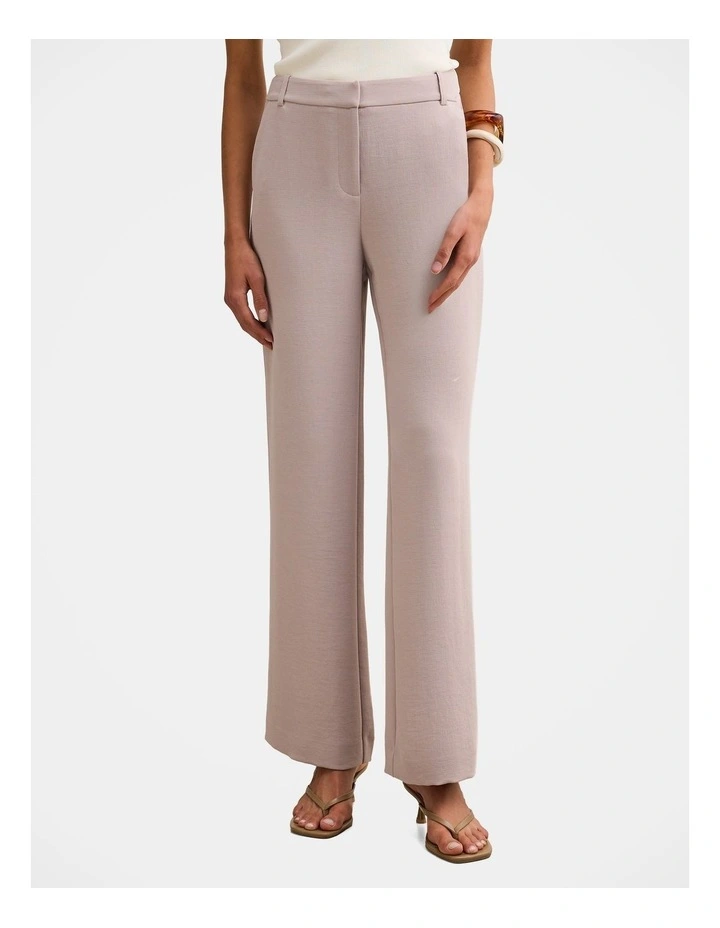 Daphne Mid Waist Straight Leg Pants in Brown image 1
