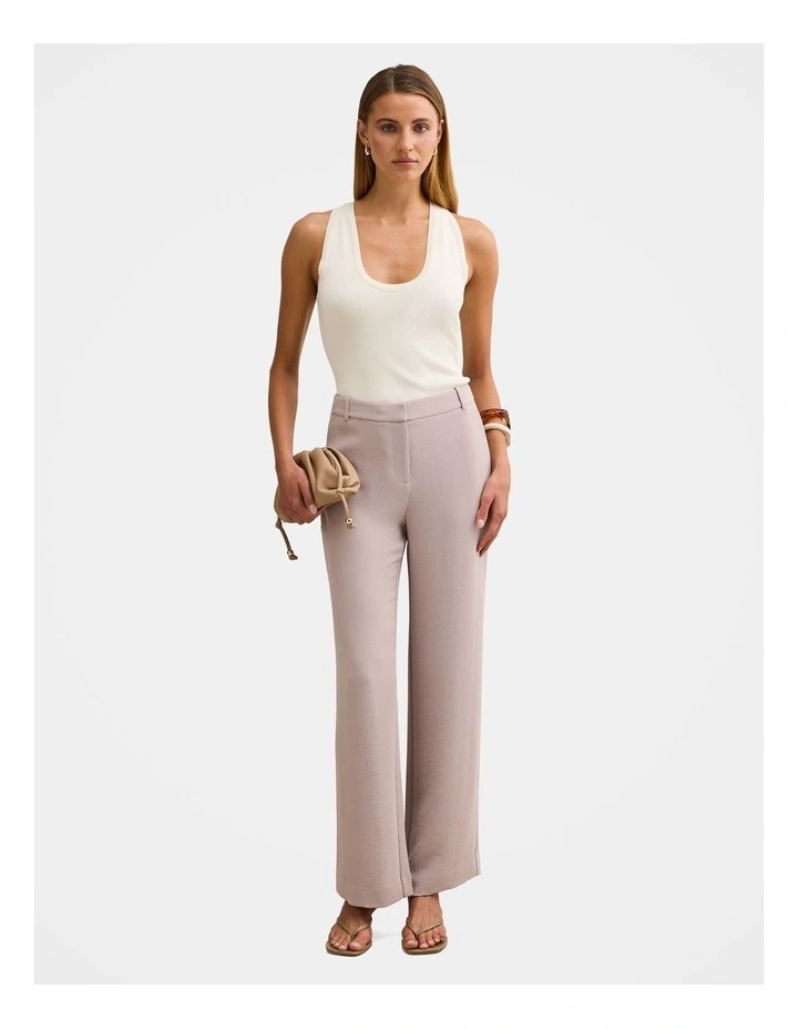 Daphne Mid Waist Straight Leg Pants in Brown image 5