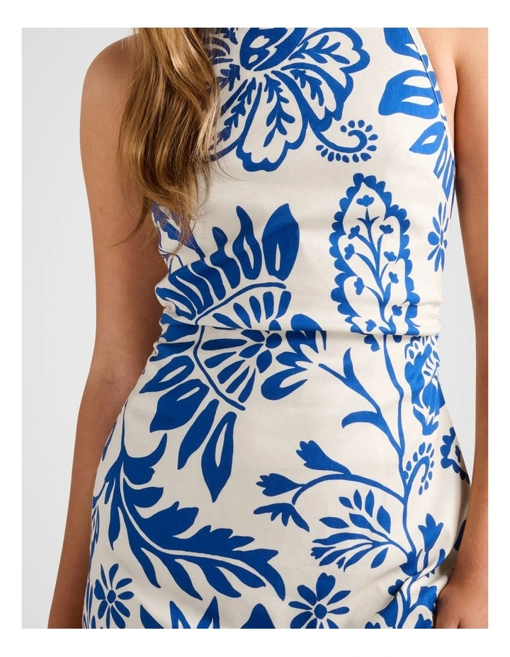 Letty Stretch Linen Mini Dress in Multi image 4