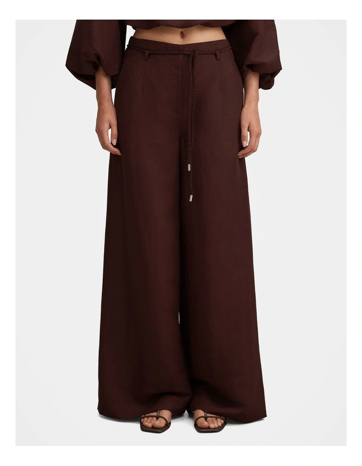Myla Wide Leg Pants in Chocolate image 1