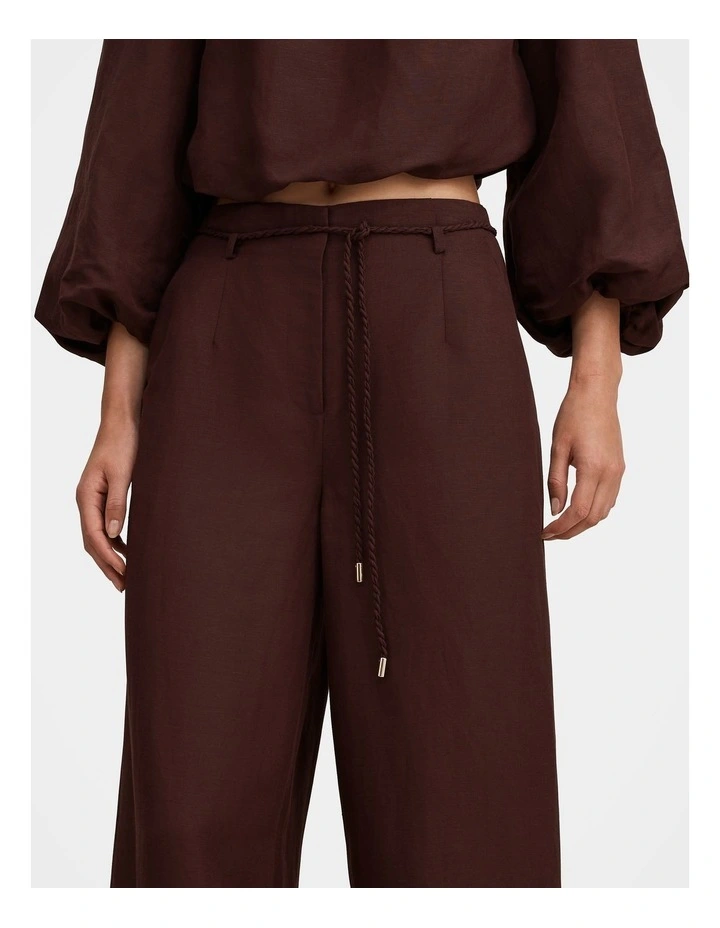 Myla Wide Leg Pants in Chocolate image 4