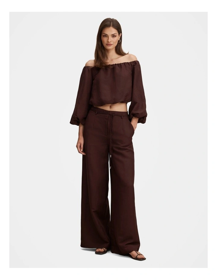 Myla Wide Leg Pants in Chocolate image 5