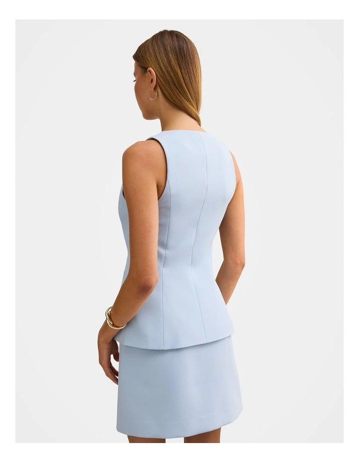 Larissa Long Waistcoat in Blue image 2
