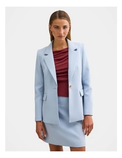Victoria Single Breasted Blazer in Blue