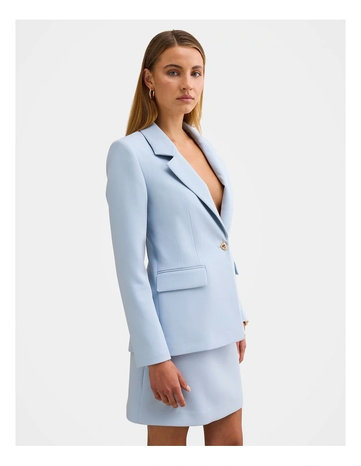 Victoria Single Breasted Blazer in Blue image 3