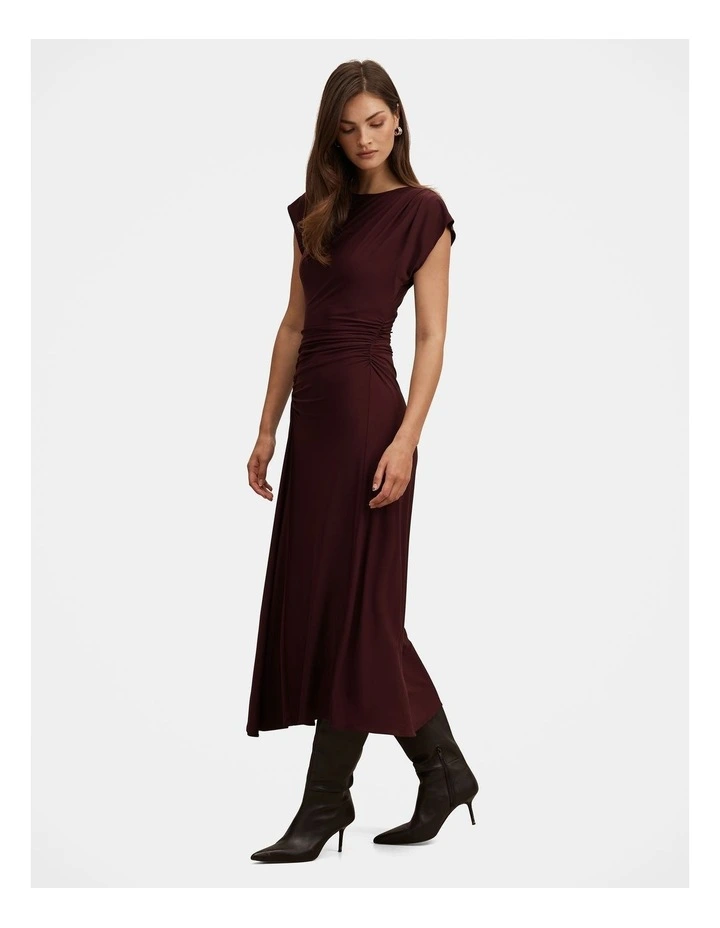 Marissa Jersey T-shirt Midi Dress in Brown image 3