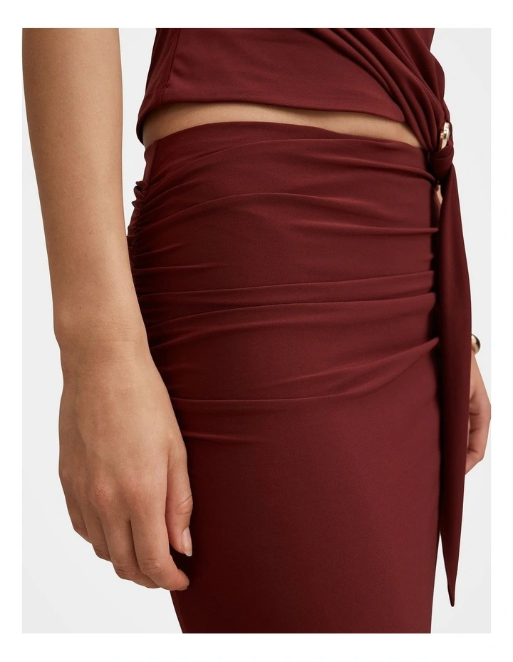 Jazelle Jersey Maxi Skirt in Red image 4