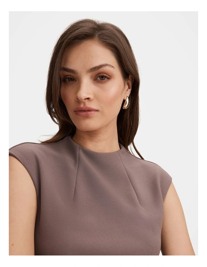 Florence Extended Shoulder Top in Brown image 4