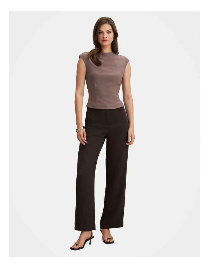 Florence Extended Shoulder Top in Brown image 5