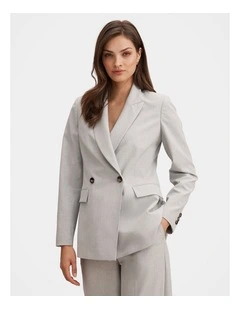 Sophia Oversized Suit Blazer in Grey