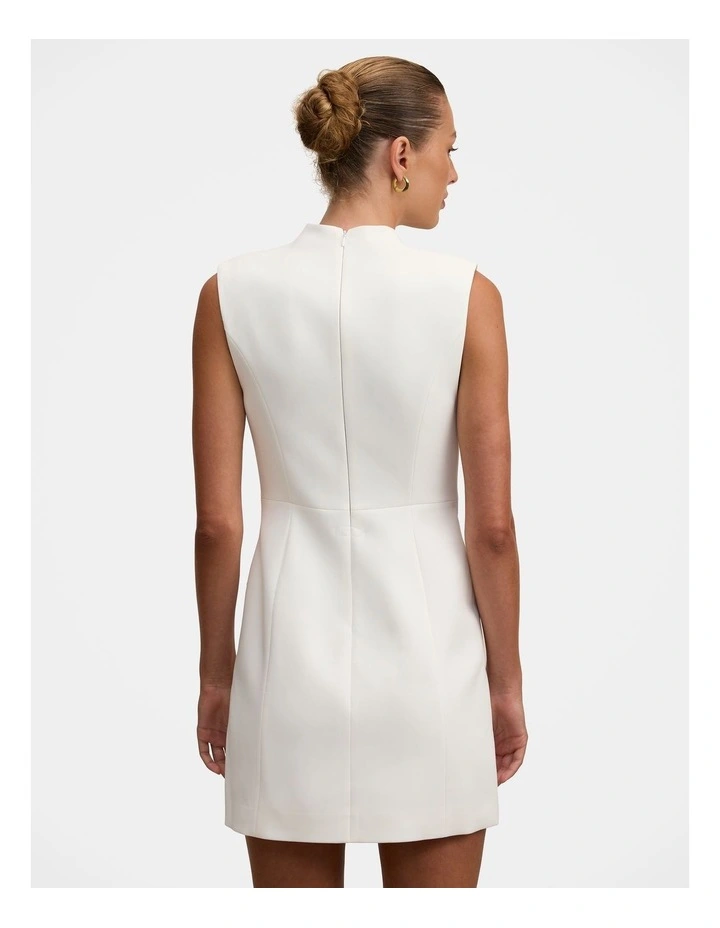 Amity Sleeveless Blazer Dress in White image 2