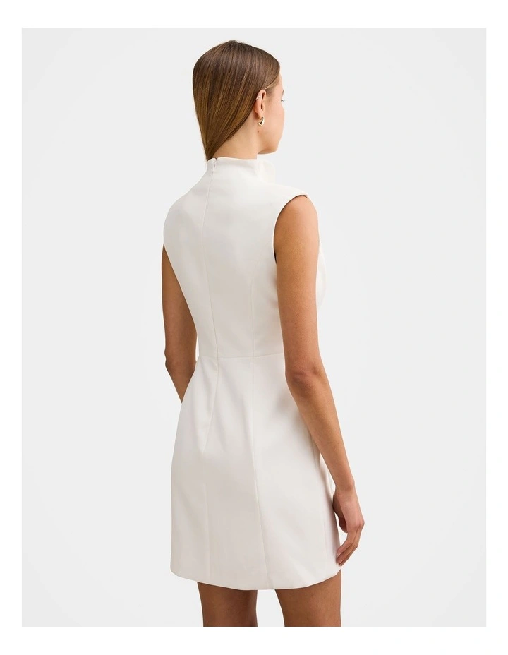 Amity Sleeveless Blazer Dress in White image 2